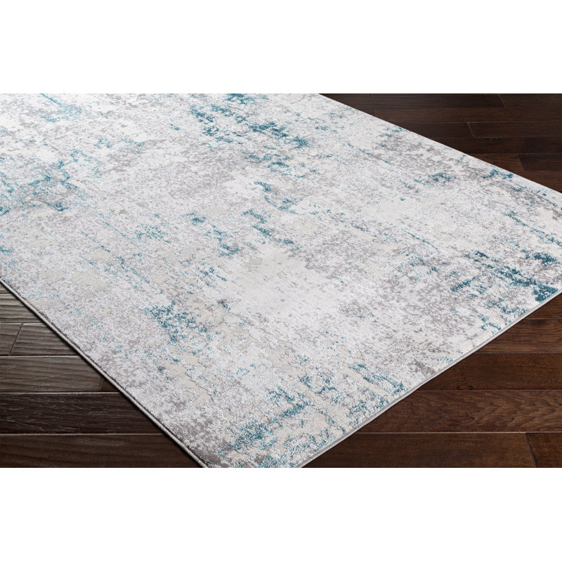 17 Stories Alyse Gray/Teal Rug & Reviews Wayfair